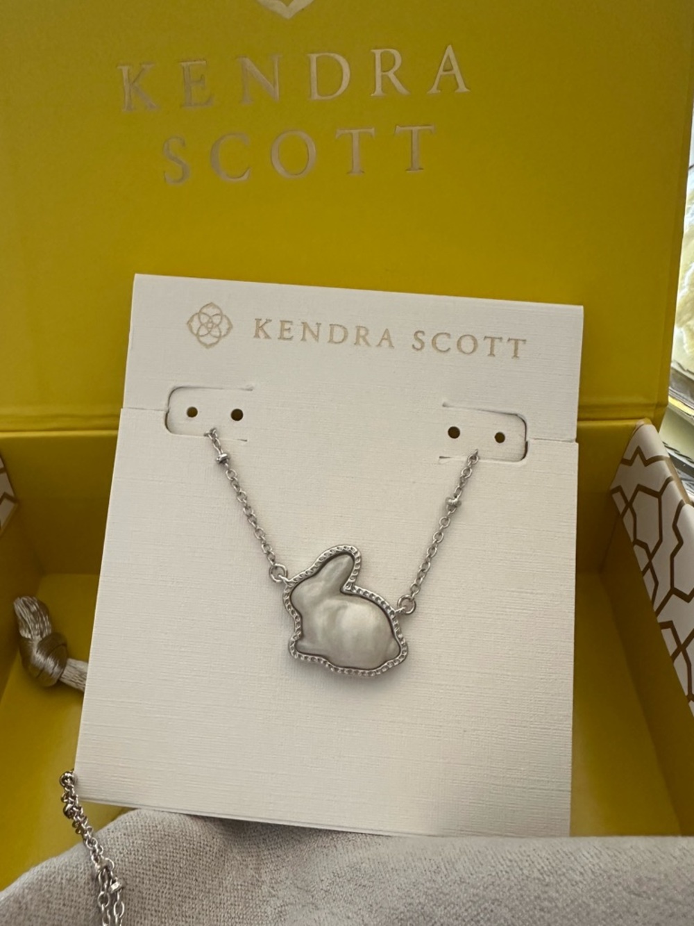 Kendra Scott Silver Bunny Necklace NEW